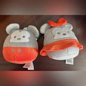 NWT SET Mickey n Minnie Mouse Squishmallows Disney 100th Anniversary collection